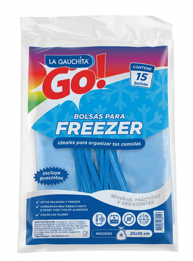 [100924] Bolsas Freezer La Gauchita 30cm x 40cm x25u (x25)