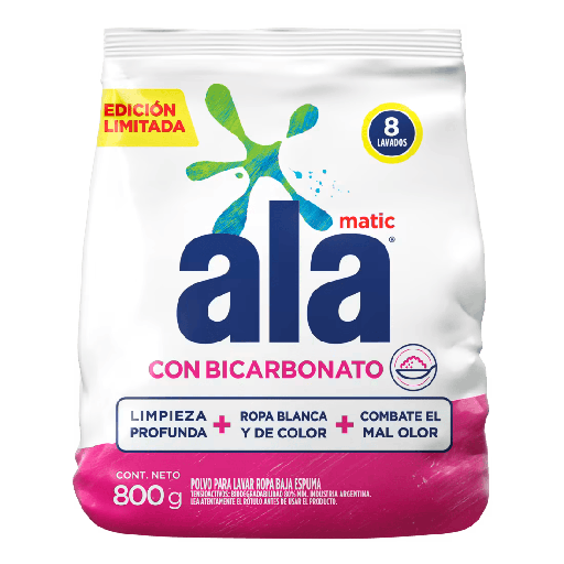 [100952] Ala Matic Jabón en Polvo con Bicarbonato x400g (x24)