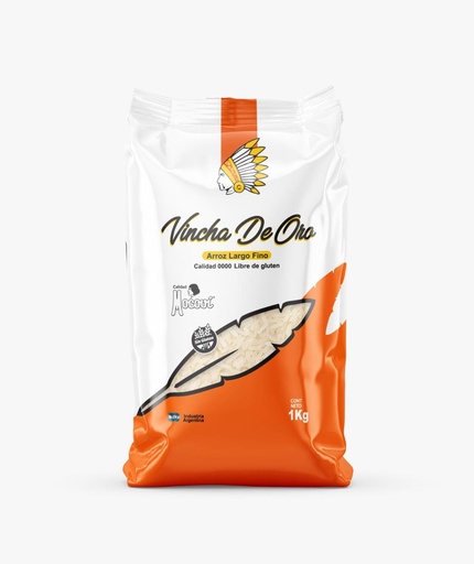 [101009] Arroz Vincha de Oro Largo Fino 0000 Laminado x1kg (x10)