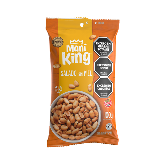 [101035] Maní King Frito Salado sin Piel x100g (x15)