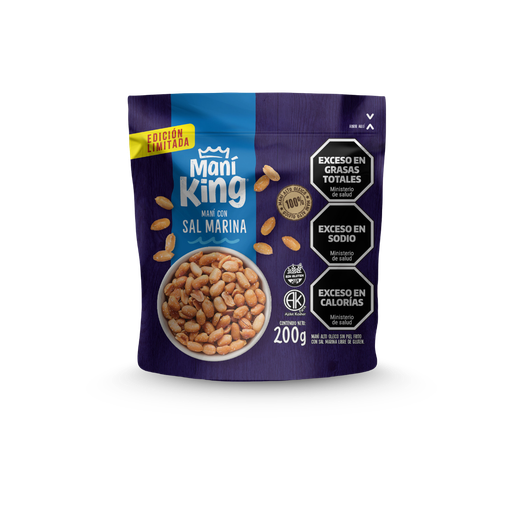 [101036] Maní King Frito Sal Marina x200g (x12)