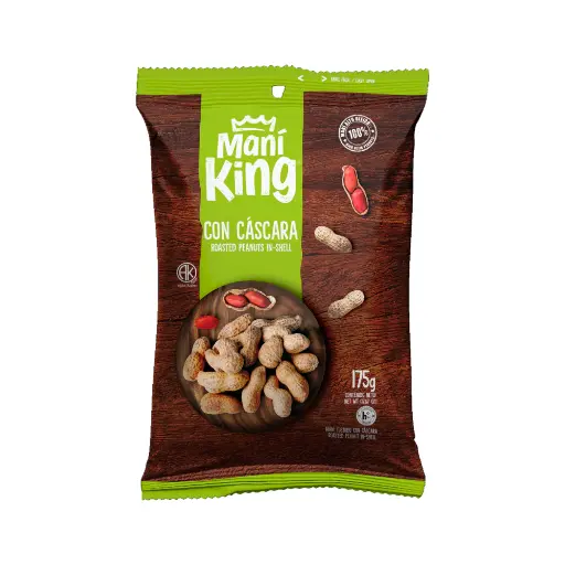 [101039] Maní King Tostado con Cáscara x175g (x16)