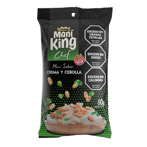 [101045] Maní King Saborizado Crema y Cebolla x80g (x15)