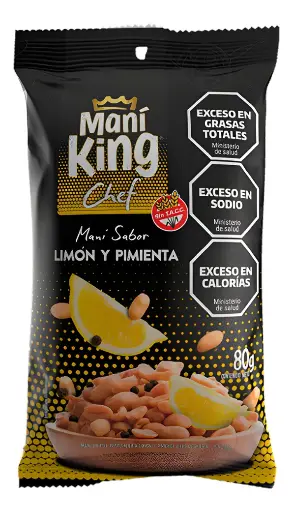 [101046] Maní King Saborizado Limón y Pimienta x80g (x15)