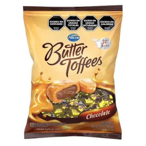 [101057] Caramelo Butter Toffees Chocolate x822g (x6)