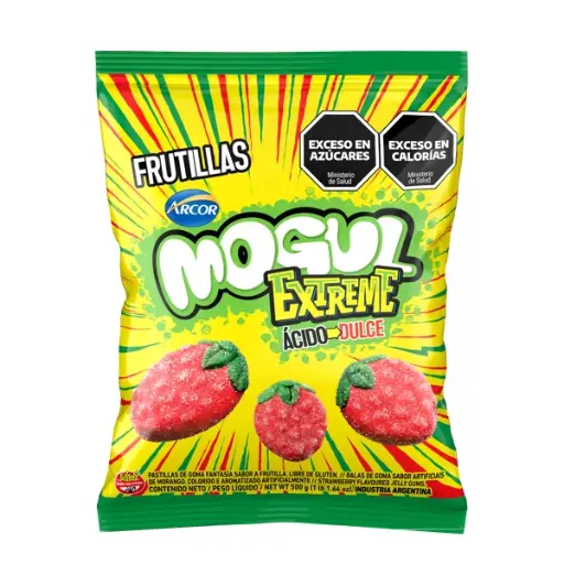 [101060] Goma Mogul Frutillas Extreme Ácido x500g (x6)