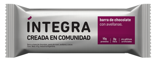 [101087] Barra Integra de Chocolate y Avellana x41g (16x12)