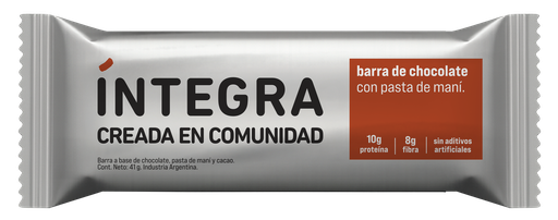 [101091] Barra Integra de Chocolate y Pasta de Maní x41g (16x12)