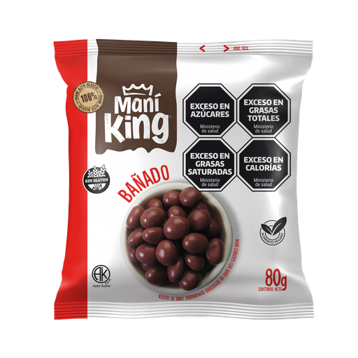 [101102] Maní King con Baño Semiamargo x80g (x15)