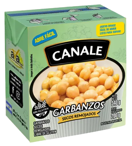 [101150] Garbanzos Secos Remojados Canale Tetra x340g (x24)