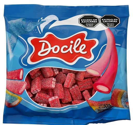 [101187] Goma Docile Ladrillos Ácidos Frutilla x500g (x12)