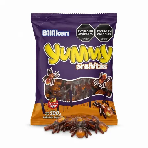 [101191] Goma Yummy Arañas Halloween x500g (x6)