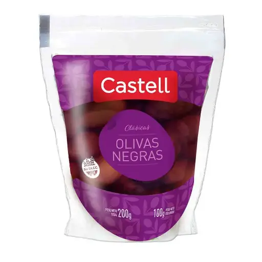 [101204] Aceitunas Negras Castell DP x100g (x16)