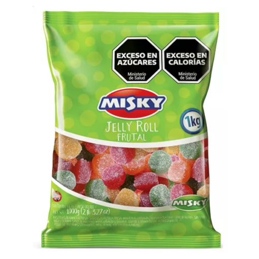 [8065] Goma Misky Jelly Roll Frutal x1kg (x6)