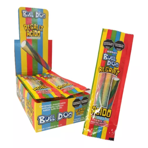 [8085] Tubito Bulldog Tutti Frutti 12x12x18g