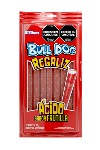 [8097] Tubito Bulldog Frutilla Ácida x75g (x24)
