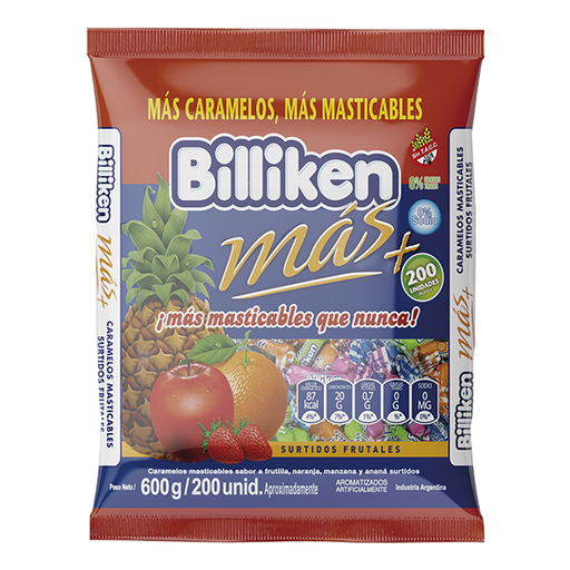 [16123] Caramelo Billiken Frutal x600g (x12)