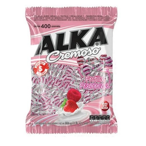 [26052] Alka Cremoso Frutilla y Frambuesa x800g (x10)