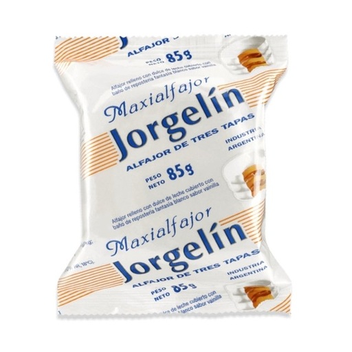 [47511] Alfajor Jorgelin Chocolate Blanco x85g (x24)