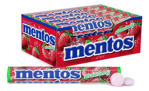 [47518] Pastilla Mentos Frutilla 24x12x354g
