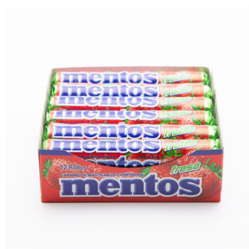 [47518] Pastilla Mentos Frutilla 24x12x354g