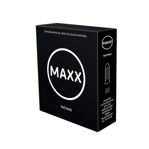 [68654] Preservativo Maxx Tachas (Negro)