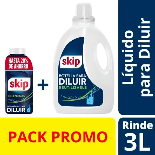 [72056] Skip Jabón Liquido para Diluir 500ml+Botella 3lt