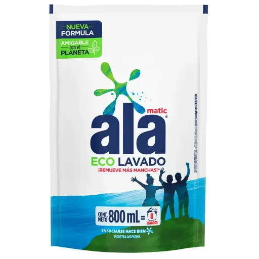[72213] Ala Matic Jabón Liquido Ecolavado a Mano x800ml (x12)