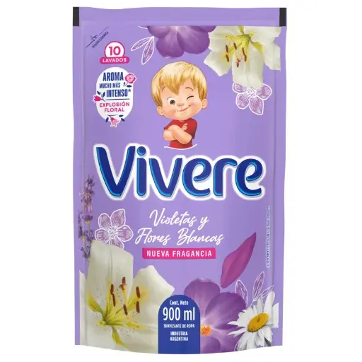[72414] Vívere Suavizante Violetas y Flores Blancas DP x900ml (x12)