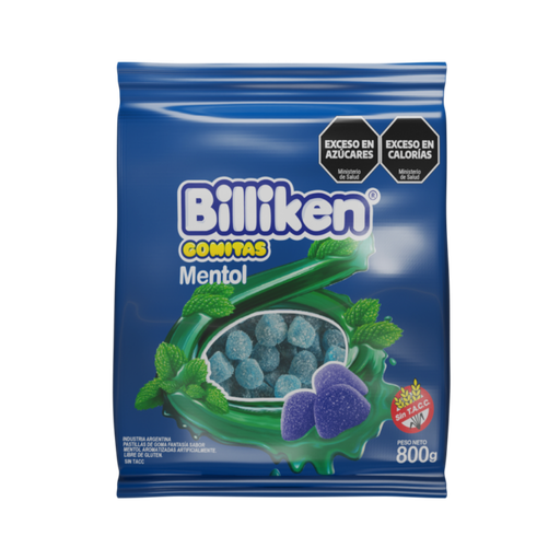 [8114] Goma Billiken Mentol x800g (x8)