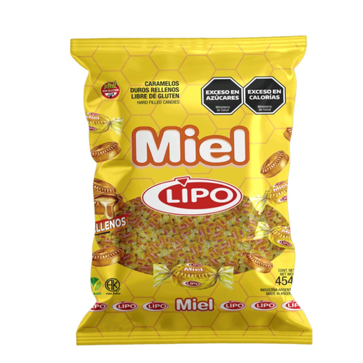 [20050] Caramelo Lipo Relleno Miel 24x454g.