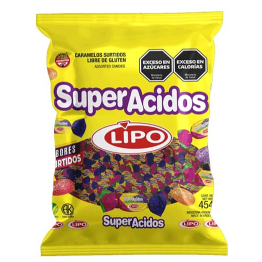 [20052] Caramelo Lipo Gajitos Ácidos 24x454g.