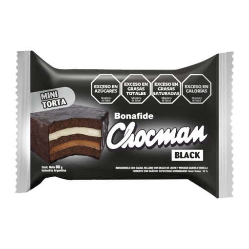 [37035] Chocman Mini Torta Black x68g (x15)