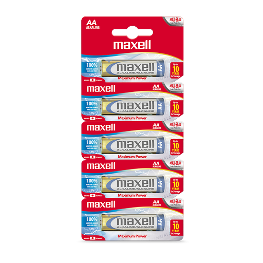 [100003] Pila Alkalina Maxell AA LR6 Tira x5