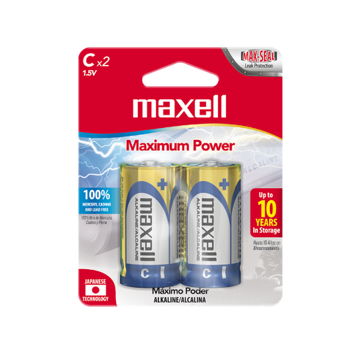 [100005] Pila Alkalina Maxell C LR14 Blíster x2