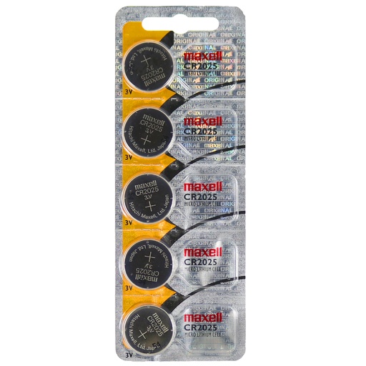[100009] Pila Maxell Botón CR2025 Tira x5 (20x5)