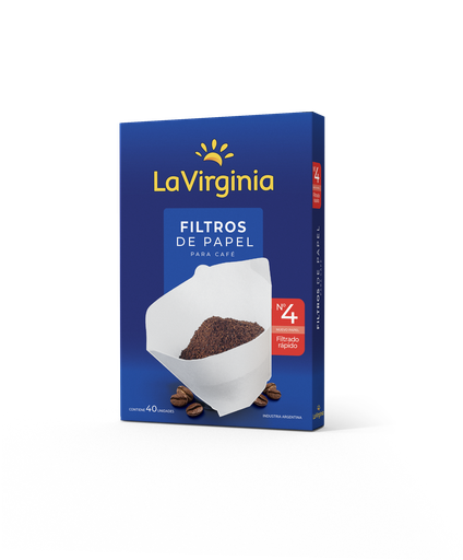 [100030] Filtros de Papel La Virginia Nro 4 10x40u.