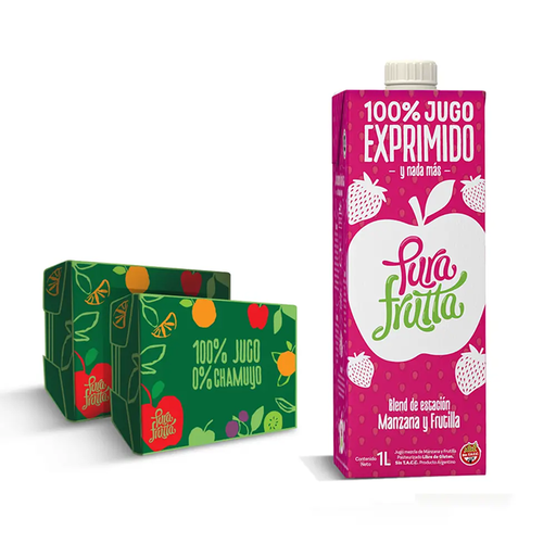 [100043] Jugo PuraFrutta Manzana y Frutilla x1 L (x8)