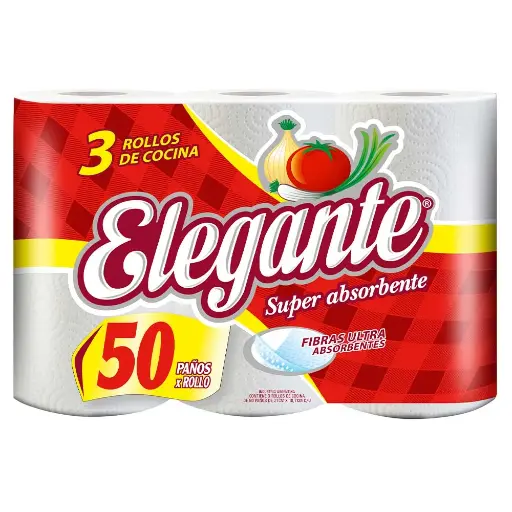 [100053] Rollo Cocina Elegante 3x50 Paños (x8)