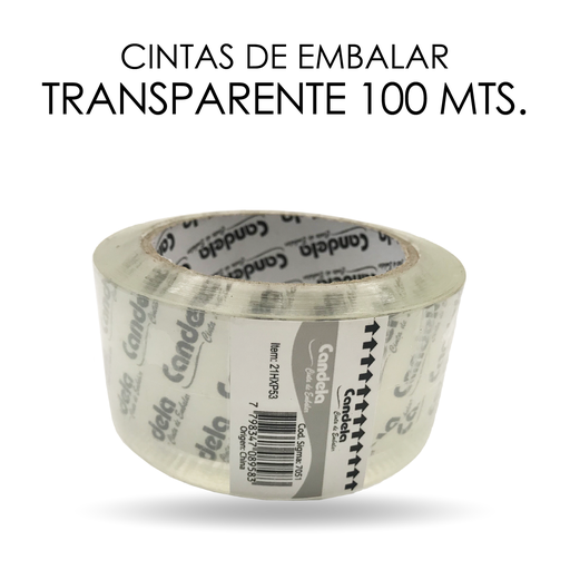 [100055] Cinta de Embalar Candela Transparente x4,8cm x100m (x36)