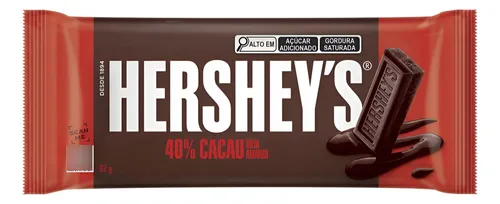 [100064] Chocolate Hershey's Semi Amargo 40% Cacao x75g (4x18)