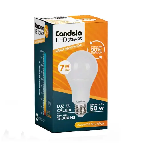 [100081] Lampara Led Candela 7W Calida 1x50u