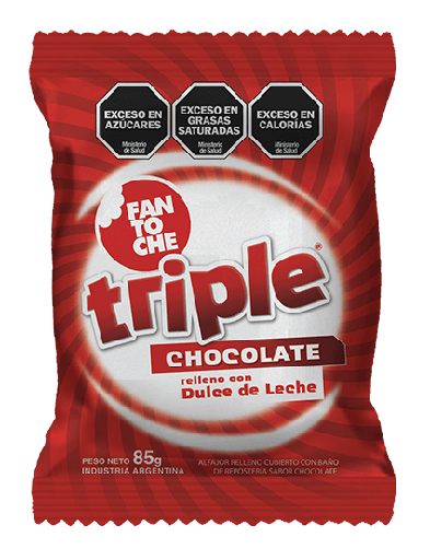 [100101] Alfajor Fantoche Triple Negro x85g (x12)