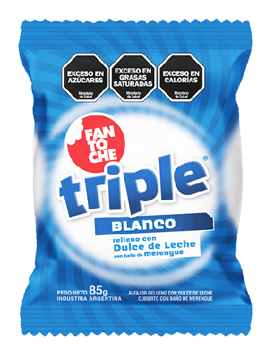 [100102] Alfajor Fantoche Triple Blanco x85g (x12)