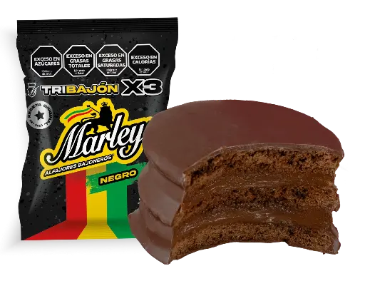 [100119] Alfajor Marley TRIBAJÓN Negro 10x100g