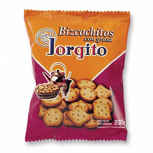 [100169] Bizcochitos Con Grasa Jorgito x200g (x24)
