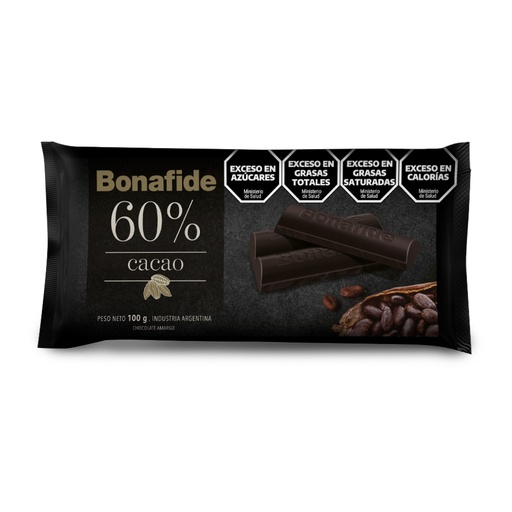 [100174] Chocolate Bonafide 60% Cacao x100g (6x12)