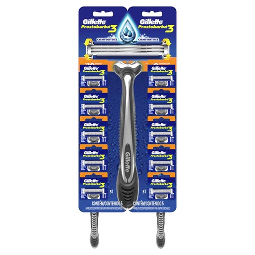 [100190] Gillette Prestobarba 3 Regular x10u (12x10)