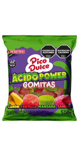 [100198] Goma Pico Dulce Acido Power Bl x500g (x6)
