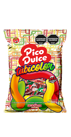 [100207] Caramelo Masticable Pico Dulce Tubicolor x500g (x12)